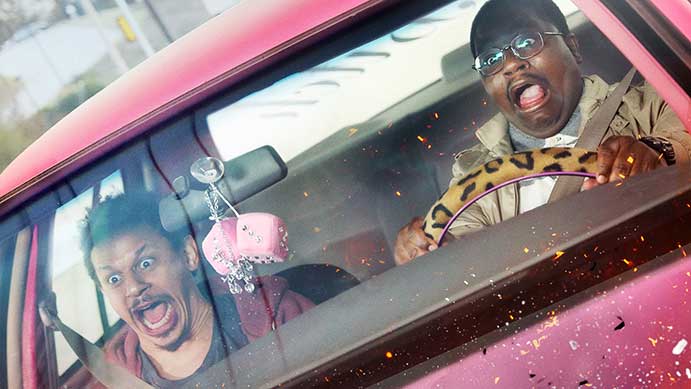 Eric Andre and Lil Rel Howery star in BAD TRIP - Netflix 2021
